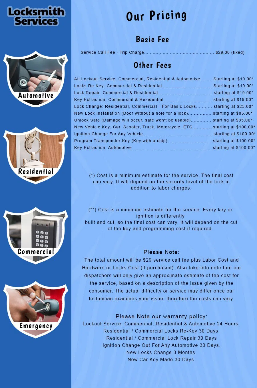 Locksmith Of Pasadena Pasadena, CA 626-537-3887